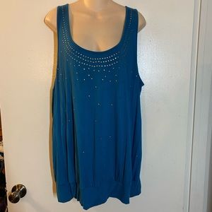 Torrid Embellished Tank Top Blue